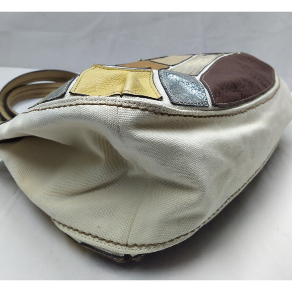 Fossil Fifty Four Patchwork Multicolor Leather Hobo Shoulder Bag - Picture 15 of 16